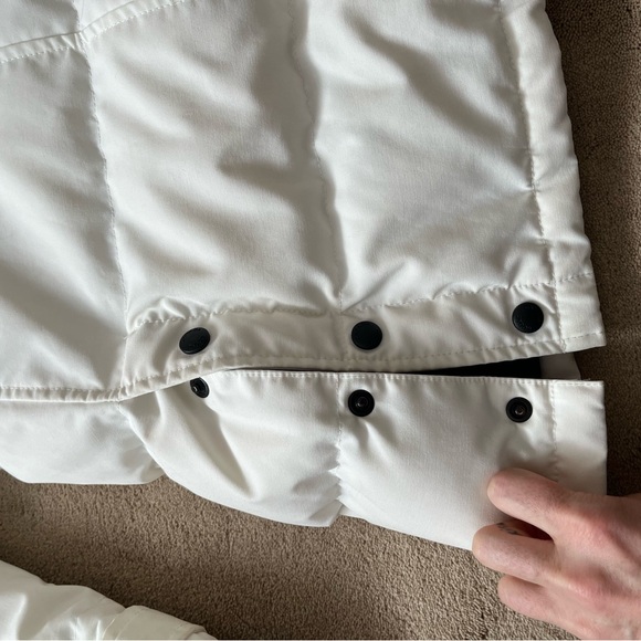 Canada Goose White Puffer Jacket with Fur Hood - Picture 14 of 16